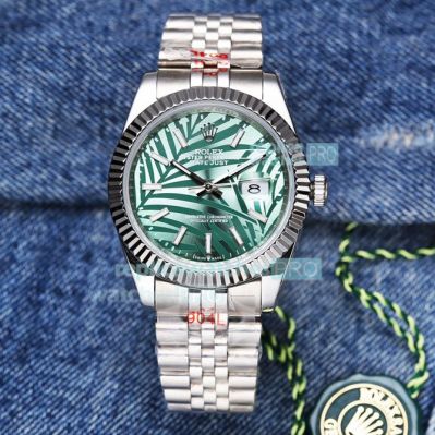 Replica Rolex Oyster Perpetual Datejust Palm Motif Dial Watch 41MM